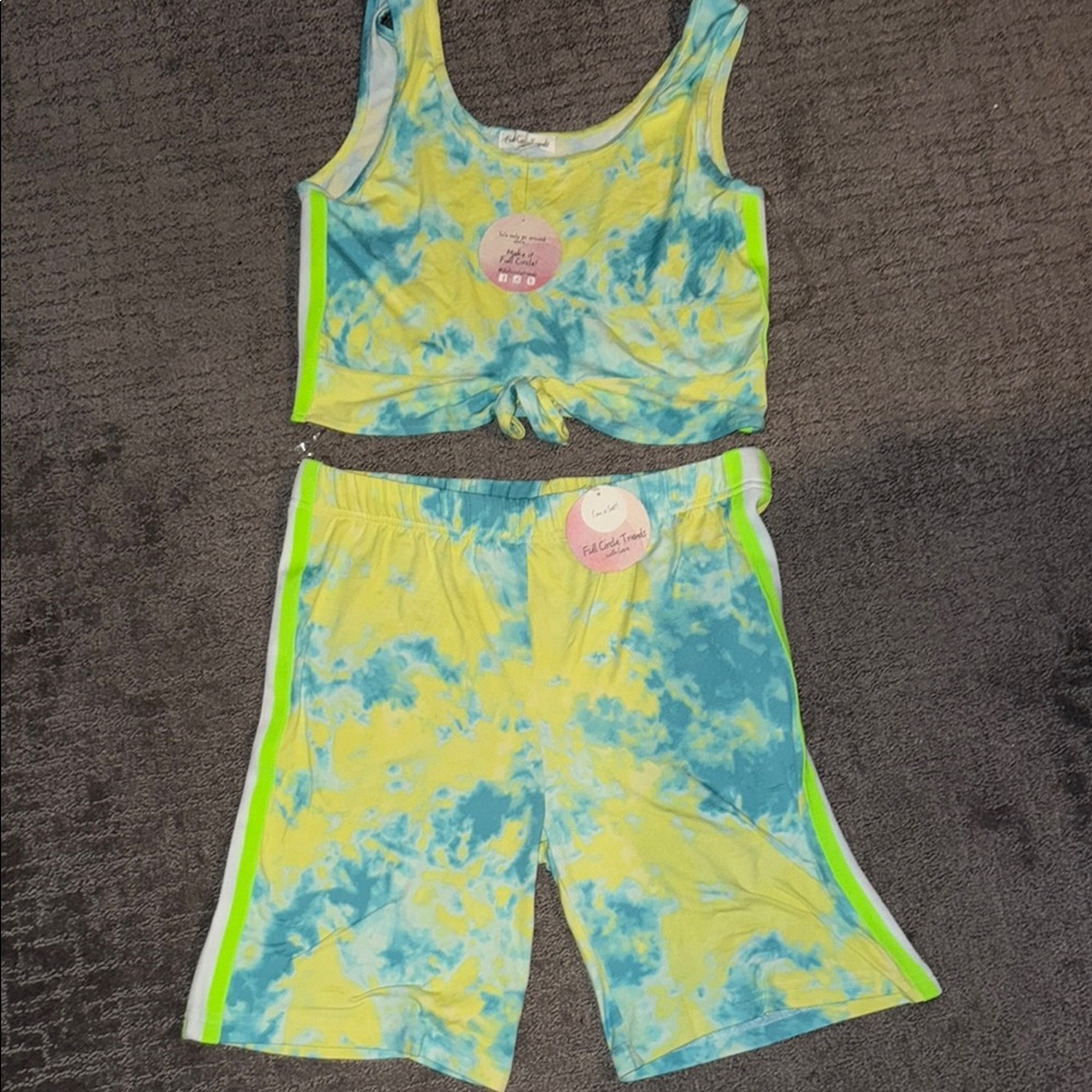 Tie-Dye Tank and Shorts Set